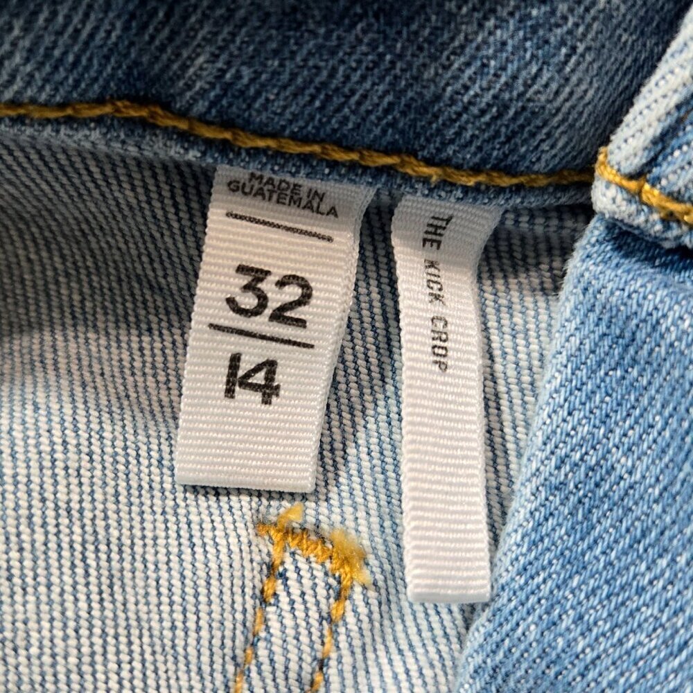 LOFT Patch Pocket Kick Crop Jeans in Bright Vintage Light Wash Retro Look 765053 - Picture 9 of 12